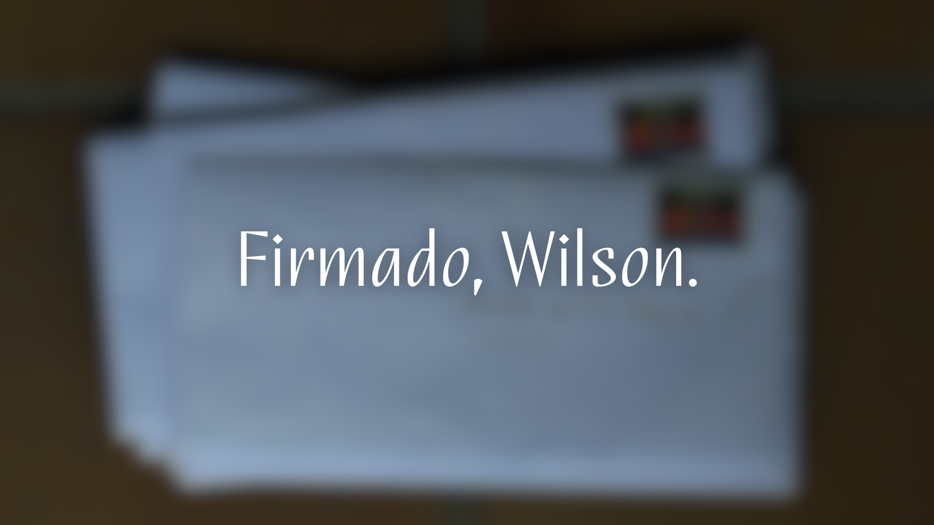 Cortometraje Firmado, Wilson